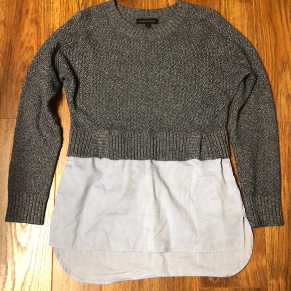 Banana Republic Layered Shirt Sweater Tunic - Picture 2 of 5